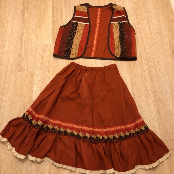 True vintage 70s Prairie set two pieces sm as is - Picture 3 of 8